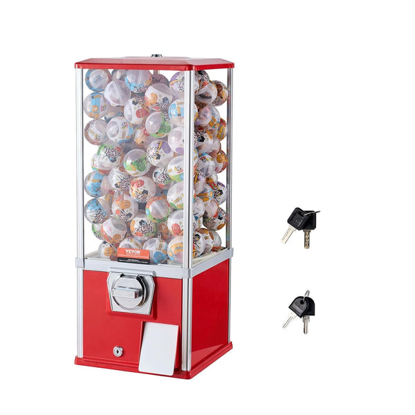 $2 Operated Gumball Vending Machine Toys Balls Egg Twisting Dispenser w/Lock