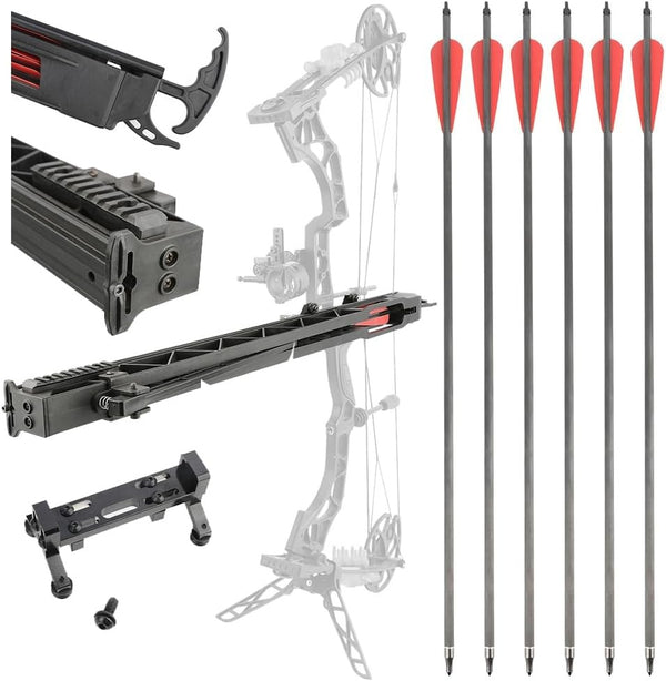 Rapid Bow Shooter Launcher +6 Arrow +Laser Sight Archery Launcher Orbital Tool