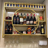 3-Tier Metal Wine Rack w/LED Light Wine Bottle Shelf For Home Bar Display 1.2m