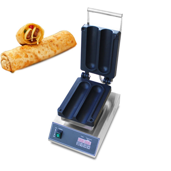 Commercial Burrito Maker 2 Grid Chicken Wraps Toaster 1500W 50-300℃ Non-Stick