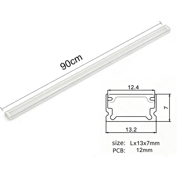 12X LED Strip Lights Aluminium channel Profile bar for Kitchen Cabinet 0.9M AU