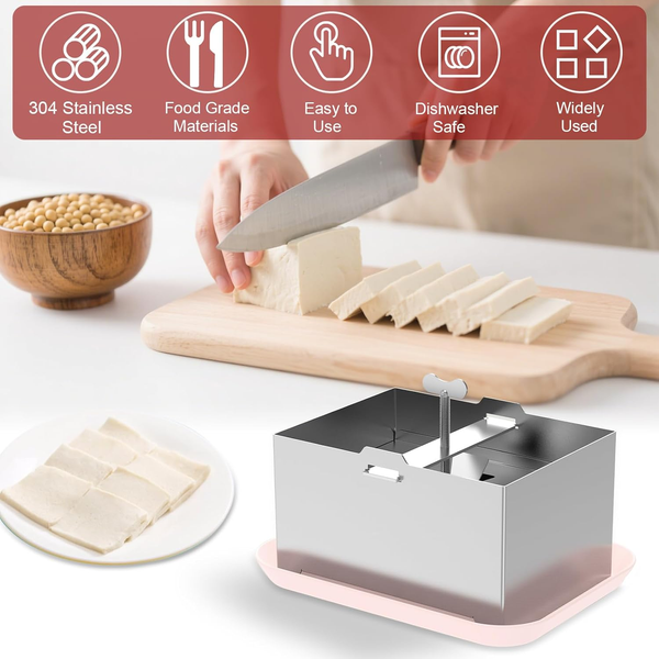 Tofu Press Kit Food Grade Stainless Steel Tofu Maker Pressure Adjustable 16x12x9