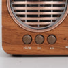 Portable AM FM Radio | Mains/Rechargeable Battery | Wood Effect | Retro Style