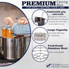 9Pcs Canning Pot Set Water Bath Canner Stainless Steel with Glass Lid 21.5 Quart