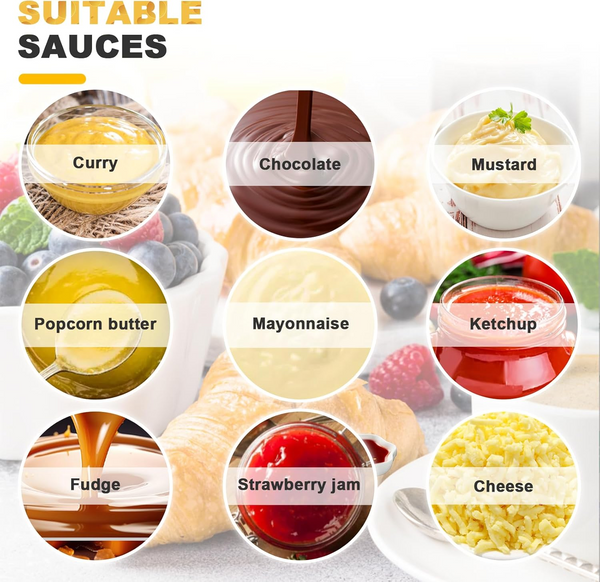2.5L Electric Sauce Warmer Dispenser Hot Fudge Nacho Cheese Ketchup Warmer AU