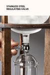 Ice Drip Glass Coffee Brew Pot Set Cold Brew Tower Coffee Maker Wooden 5-6 cup