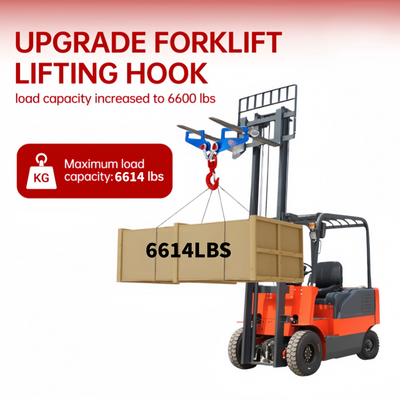 3T Forklift Lifting Hook Attachment Dual Fork Mobile Crane Lifter for RanchCargo