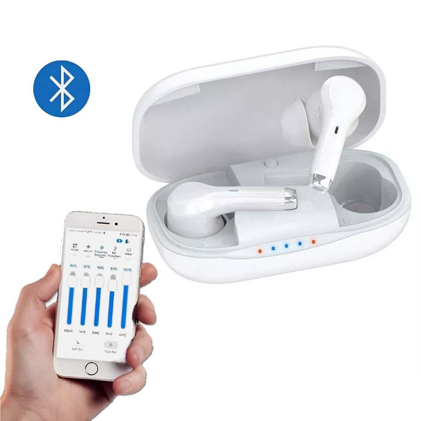1 Pair Hearing Aids Rechargeable Digital Bluetooth Hearing Aids with Phone App