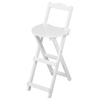 Bamboo Bar Stool Foldable Design W/ Ergonomic Backrest Space-saving For Bars