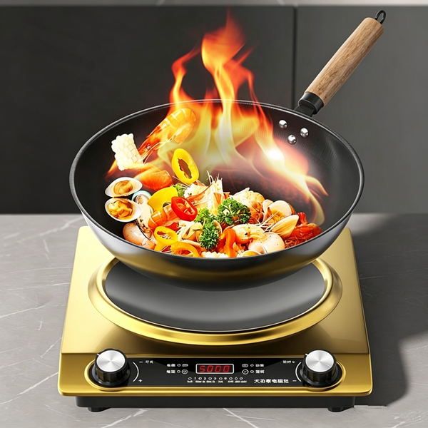 5000W Induction Cooktop Electric Stove Cook Top Microcrystalline Concave Cooker