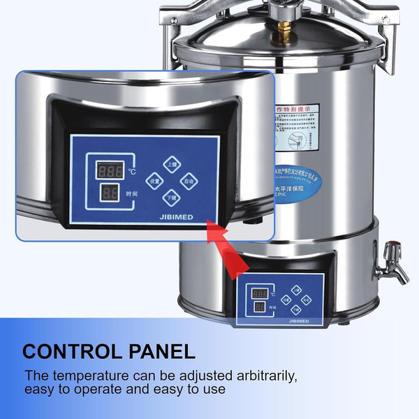 24L Autoclave High Pressure Steam Sterilizer with Timer And LCD Digital Display