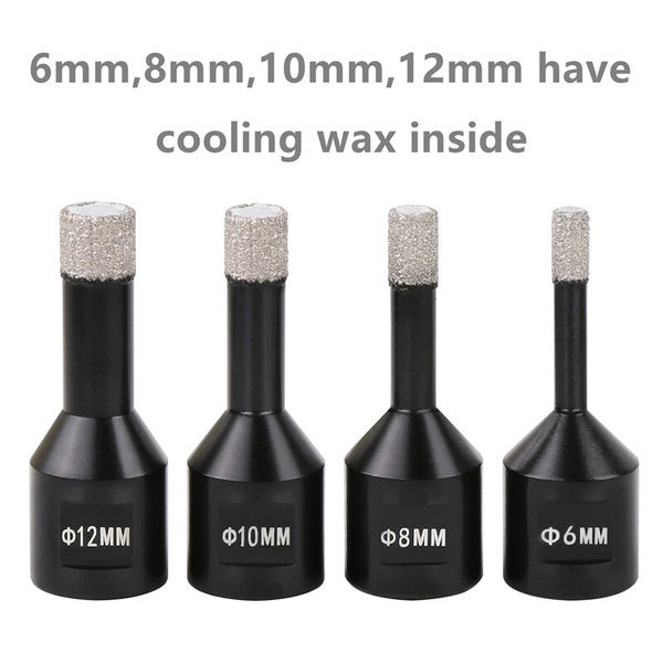 10Pcs M14 Thread Diamond Dry Drill Bit Vacuum Brazed Drilling Core Bits Set AU
