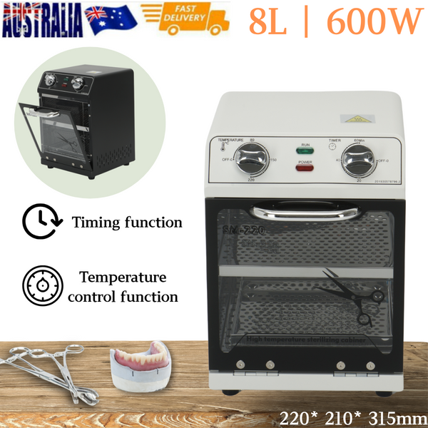 8L Sterilizer Cabinet 220℃ Dry Heat Disinfection Large Capacity for Beauty Salon