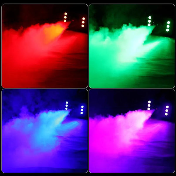 1500W RGB Fog Machine 6 Colorful LED Lights for Smoke Machine Indoor/Outdoor Use