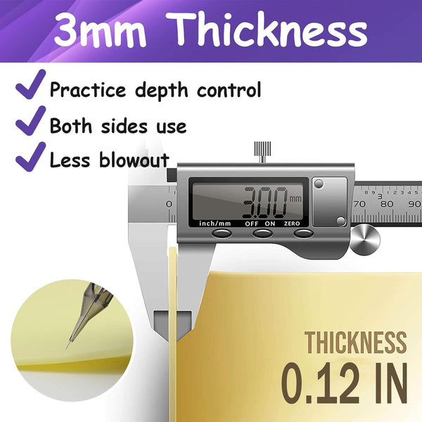 5/10PCS Tattoo Practice Fake Skin A4 3mm Thick  Reusable Silicone Double Sided