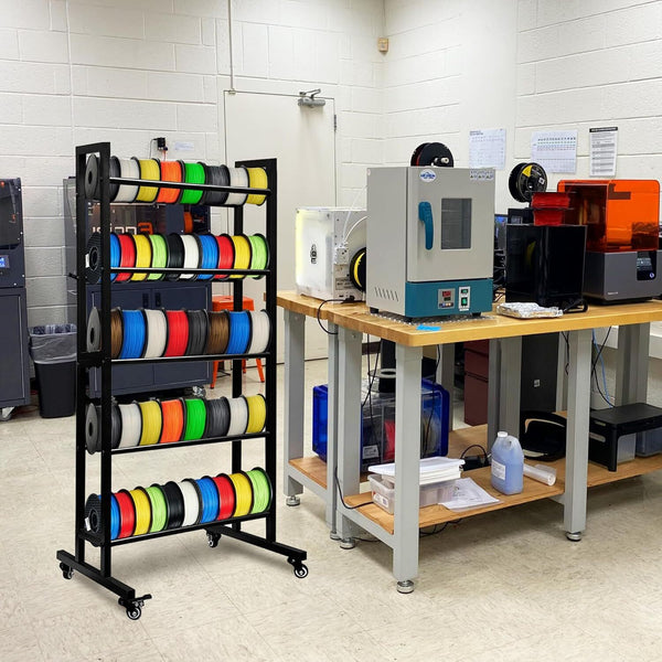 3D Printer Filament Storage Rack Spool Holder 5-Tier Rolling Storage Shelves