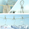 60pcs Stainless Steel Clothes Pegs Hanging Windproof Wire Clips Photos Clips AU