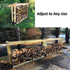 2x Sturdy Firewood Log Storage Rack Bracket Kit Adjustable length Indoor/Outdoor