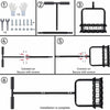 Manual Lawn Aerator Tool 14 Metal Spikes Grass Soil Aerator Ergonomic T-Handle