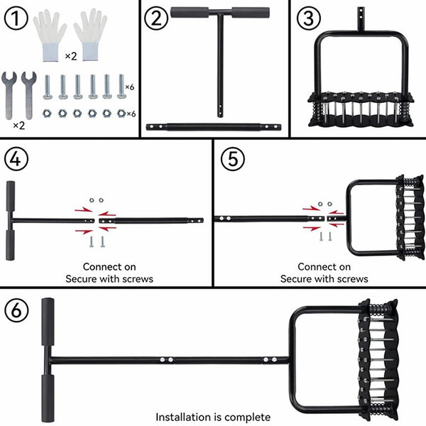 Manual Lawn Aerator Tool 14 Metal Spikes Grass Soil Aerator Ergonomic T-Handle