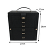 Large Jewelry Box Organizer Leather Jewelry Storage Case Earring Bracelet Holder