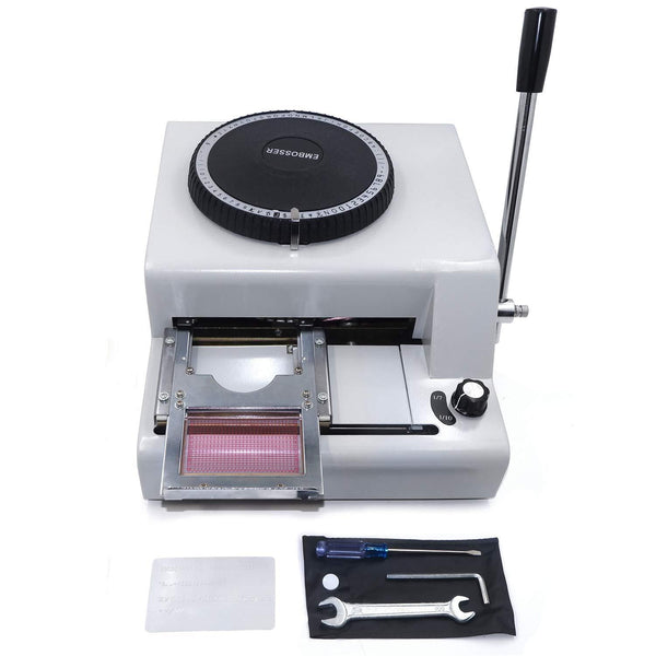 PVC Card Embosser Machine 72-Character Stamping Embossing For Bank/Office/Mall