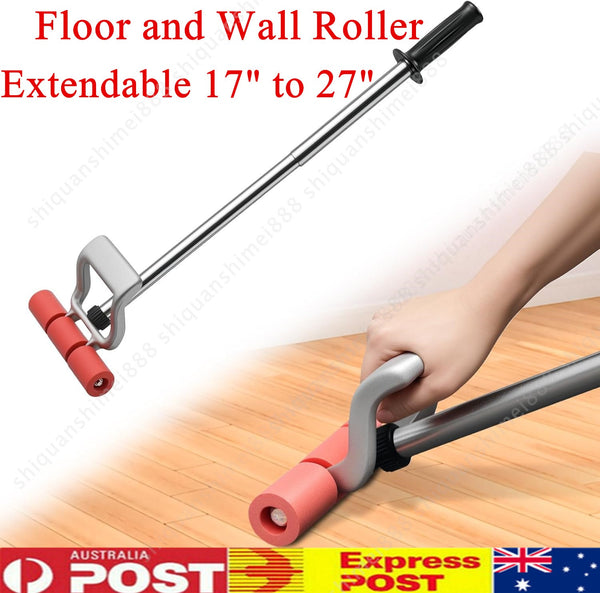 Floor and Wall Roller for Vinyl Flooring Heavy Duty Handle Rubber Nylon Wheels