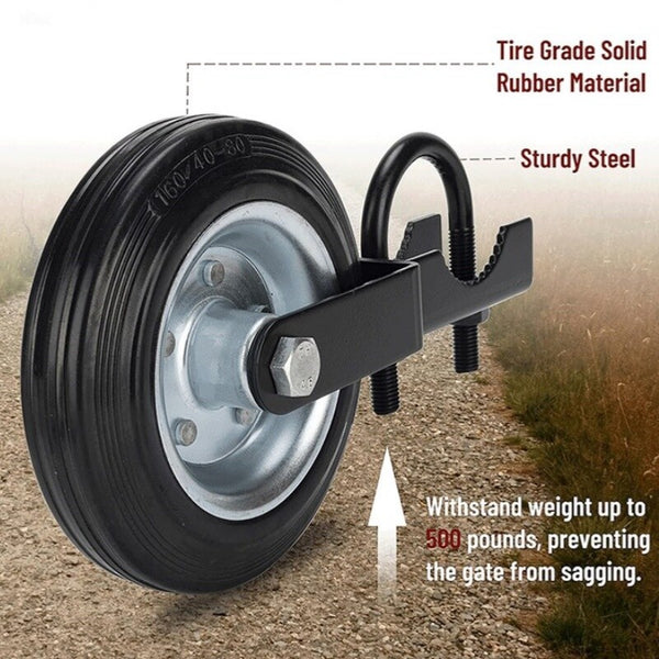 6inch Gate Wheel Supporting with 1-5/8" Thru 2" Gate Frames for Chain Link Fence