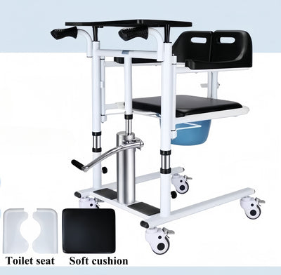 Lift Transfer Chair Patient Wheelchair+Assist Rise Lifter Hydraulic Lift Chair
