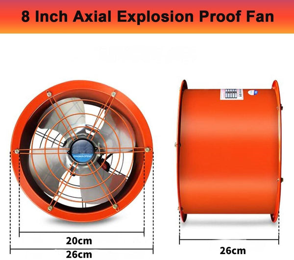 Explosion Proof Axial Flow Fan Silent Exhaust Fan Suction Blower Ventilation AU
