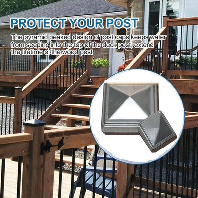 10pcs Post Caps Fence Post Cap Cover for Deck Railing, Outdoor Fence,Post AU