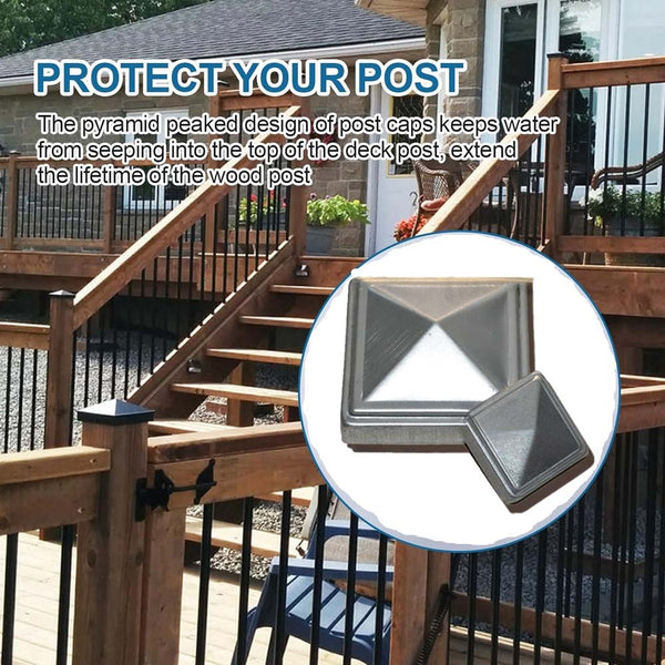 10pcs Post Caps Fence Post Cap Cover for Deck Railing, Outdoor Fence,Post AU