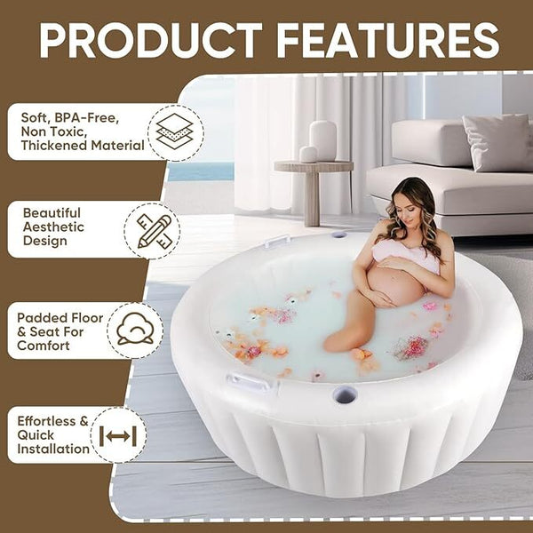 Inflatable Birth Pool Mom Birthing Pool for Home Birth Moms Air Pump Kits AU