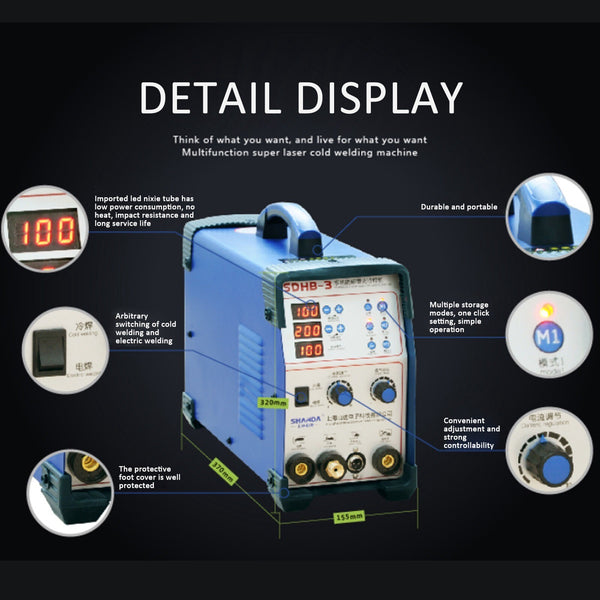 Portable Cold Welding Machine Metal Mould Repair Welder Spot Welder 220V 3800W