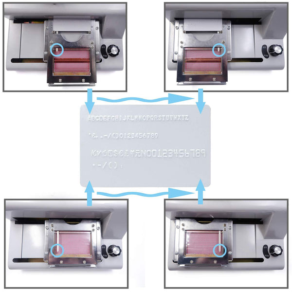 PVC Card Embosser Machine 72-Character Stamping Embossing For Bank/Office/Mall