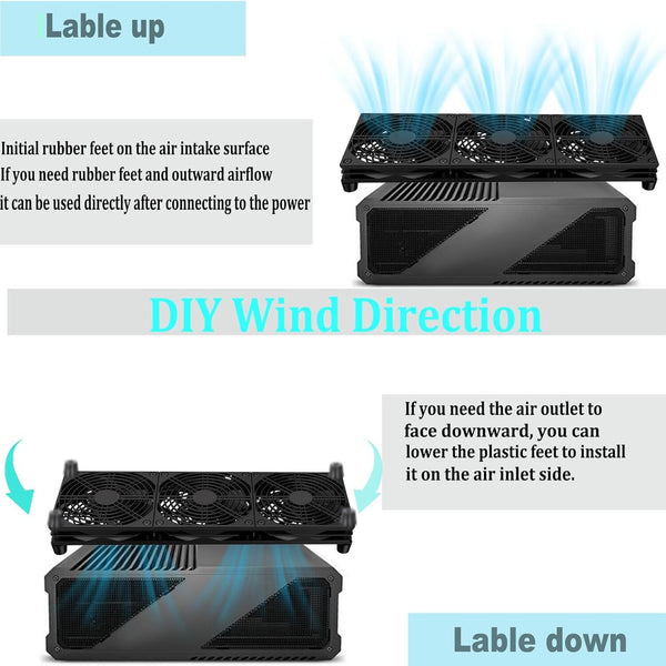 USB Cooling Fan Silent Fan Computer Case PC CPU Case DC 5V Office