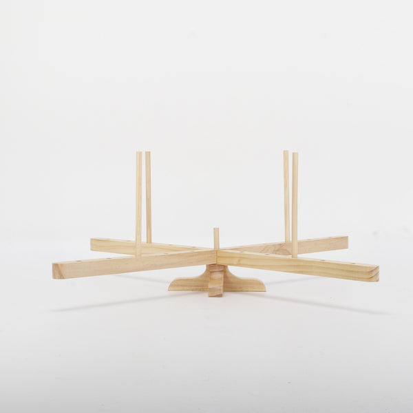 Wood Yarn Holder Compact Rotating Yarn Winder for Efficient Hand Knitting