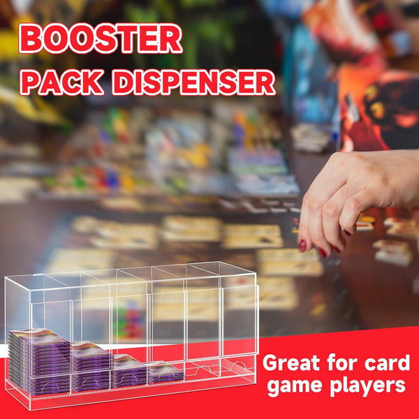 6 Slot Acrylic Pokemon TCG Premium Booster Pack Dispenser Stackable Design Clear