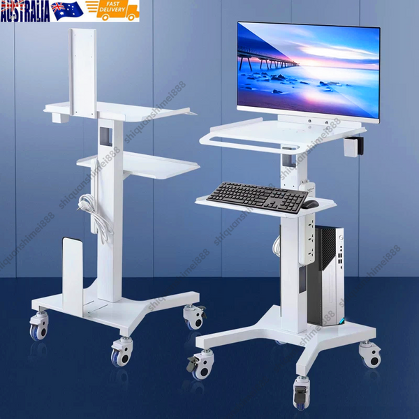 Medical Dental Lab Trolley Cart Intraoral Scanner Mobile Cart Clinic Laptop Rack