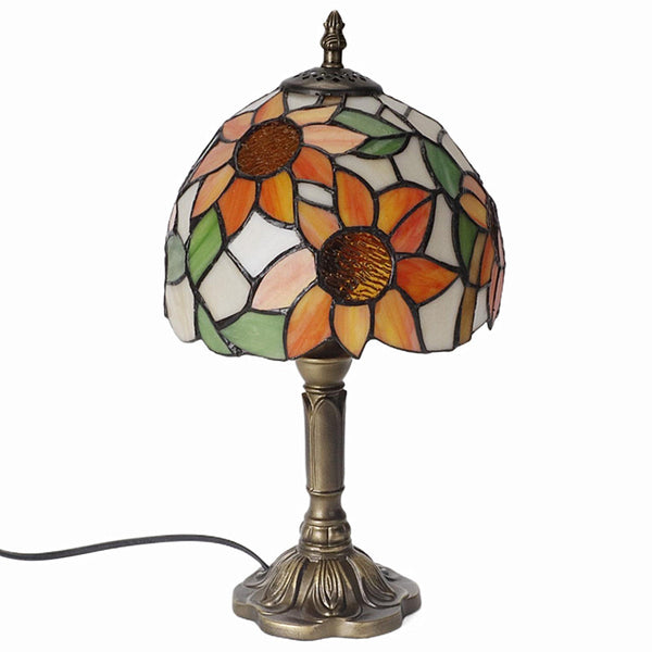 Retro Baroque LED Table Lamps Stained Glass Desk Lights Bedroom Reading Decor