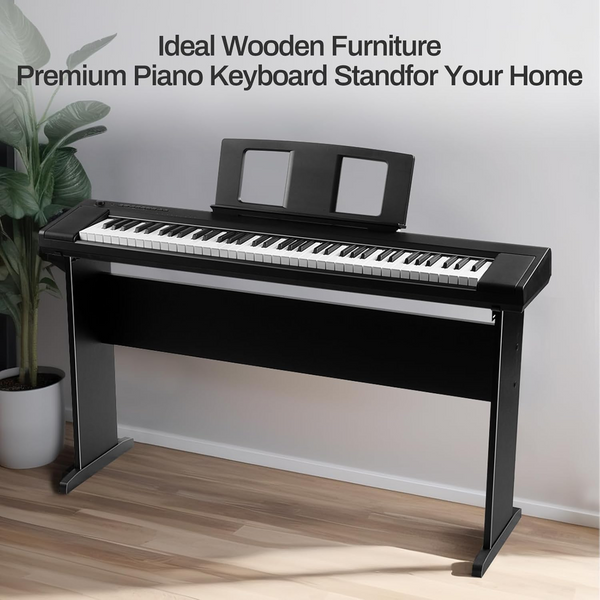Keyboard Stand For 76/88 Keys Digital Piano Wooden Furniture Stand Adjustable