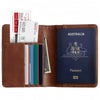 Premium RFID Blocking Leather Travel Passport Holder Secure ID Card Wallet Case