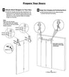 6FT Barn Door Hardware Closet Track Kit 4 Door Gear Set 150kg Barn Door Track