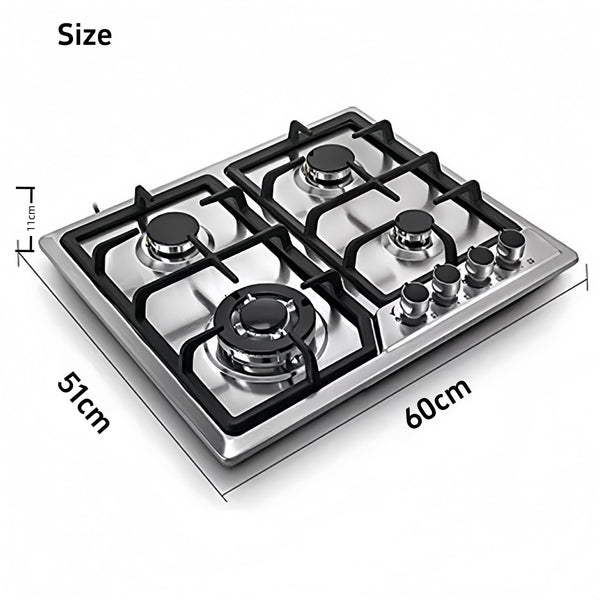 23.62″x20″ Built in Gas Cooktop 4 Burners Stove With NG/LPG Conversion Kit