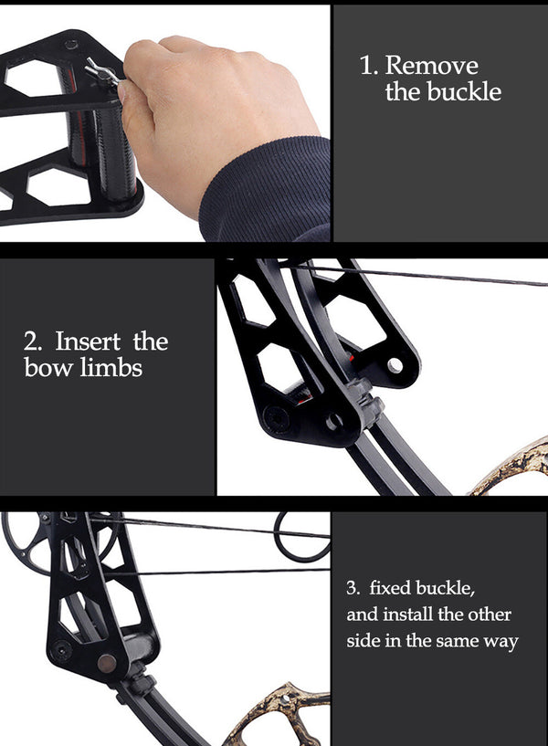 Portable Bow Press Ratchet Compound Bow Open Repair String Changer Archery Tool