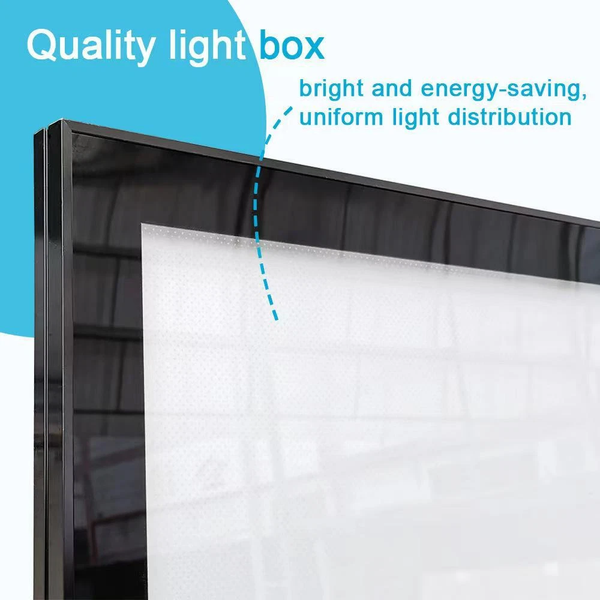 A1 LED Light Box Black Frame MAGNETIC Slimline Display Poster Waterproof Sign