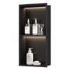 Shower Niche With LED Light Strips Shower Cabinet Bathroom Shelf 700x280x125mm