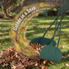 Long Handle Metal Leaf Grabber Rake Leaf Collector for Yard Work Labor-Saving