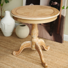 Wooden Round End Table  Round Wooden Coffee Table For Living Room Vintage Accent