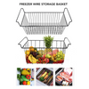 2X Freezer Organizer Bins Stackable Deep Freezer Organizer Bins W/ Handle AU